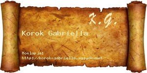 Korok Gabriella névjegykártya