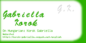 gabriella korok business card